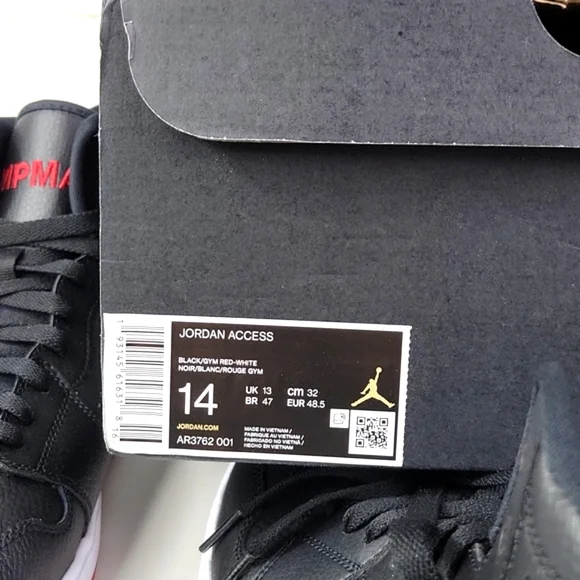 Jordan Access High Top Basketball Shoe Bred Shang Chi Mens 14 AR3762 001 - Picture 8 of 13